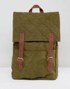 Hymn Double Strap Quilted Backpack - Green