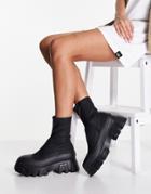 Asos Design Anarchy Chunky Toe Cap Boots In Black