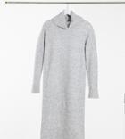 Vero Moda Tall Sweater Dress With Roll Neck In Gray-grey