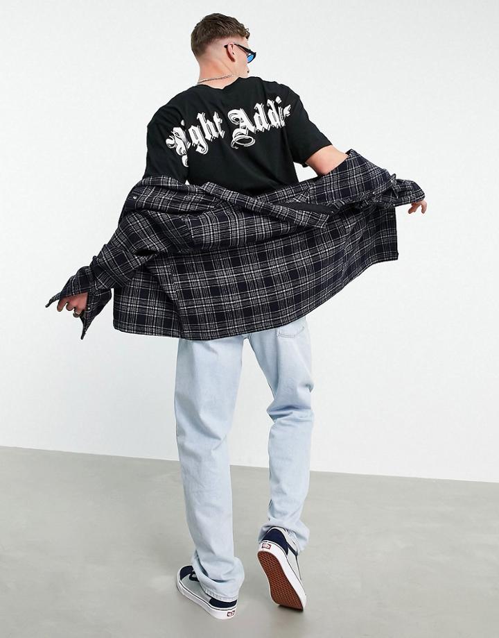 Night Addict Logo Back Printed T-shirt In Black