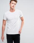 Esprit T-shirt With All Over Dot Print - White