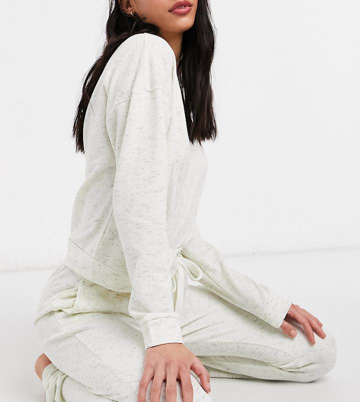 Asos Design Tall Basic Sweatshirt & Sweatpants Set In Oatmeal-neutral
