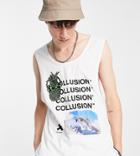 Collusion Graphic Tank Top In White