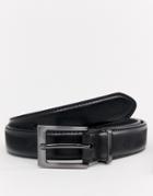 Peter Werth Leather Skinny Belt In Black - Black