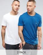Emporio Armani 2 Pack T-shirts In Regular Fit - White