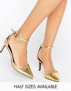 Asos Scotty Pointed Heels - Gold