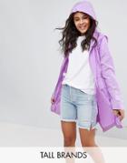 Brave Soul Tall Rave Frill Trench - Purple