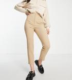 Stradivarius Tall Slim Tailored Pants In Beige-neutral