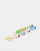 Madein 10 Pack Plastic And Gem Rings-multi