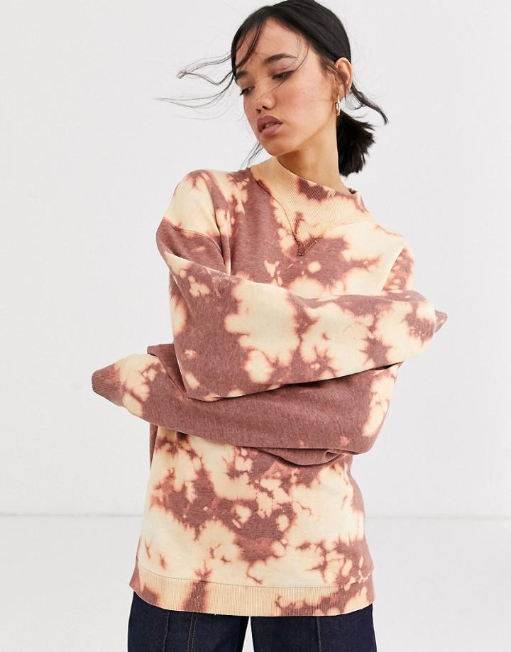 Asos White Bleach Sweatshirt-brown