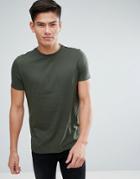 Asos T-shirt With Crew Neck - Green