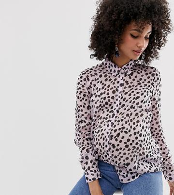 Glamorous Bloom Relaxed Shirt In Damlmatian Print