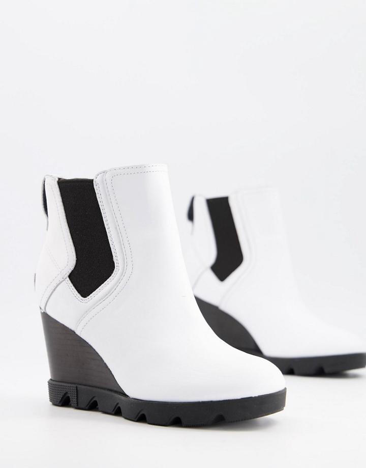 Sorel Joan Uptown Chelsea Mid Heel Boots In White