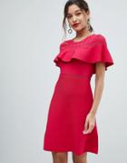 Morgan Bodycon Dress With Frill Overlay