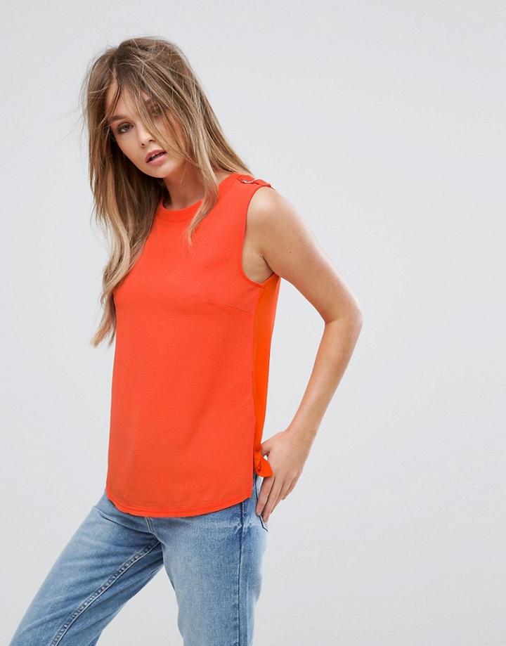 New Look D Ring Woven Tank - Yellow