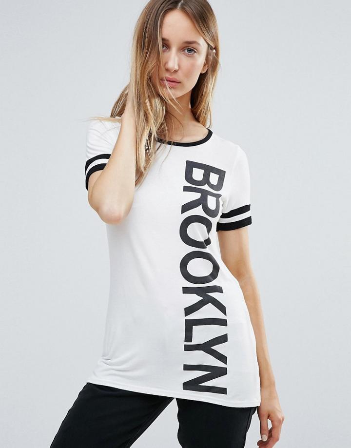 Daisy Street Brooklyn T-shirt - White