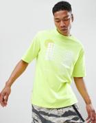 Antimatter T-shirt In Yellow With Checkerboard Graphic - Yellow