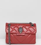 Kurt Geiger Mini Kensington Red Leather Cross Body Bag With Chain - Red