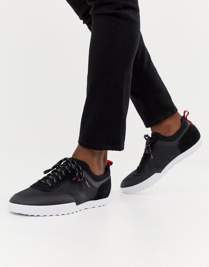 Hugo Matrix Suede Mix Sneakers In Black - Black