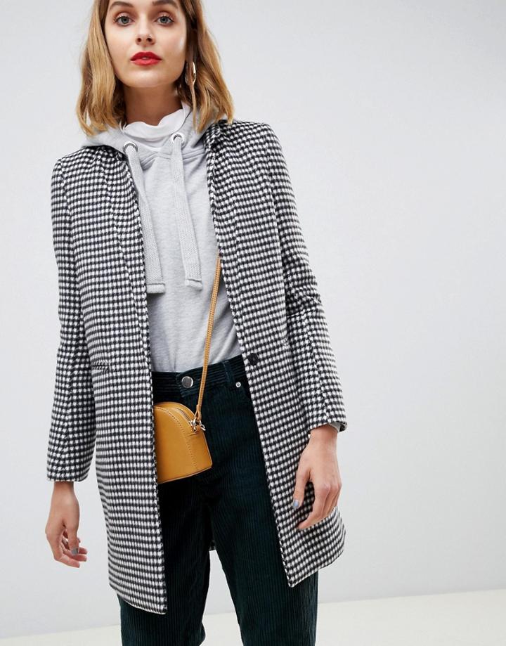 Gianni Feraud Houndstooth Check Slimline Coat - Multi