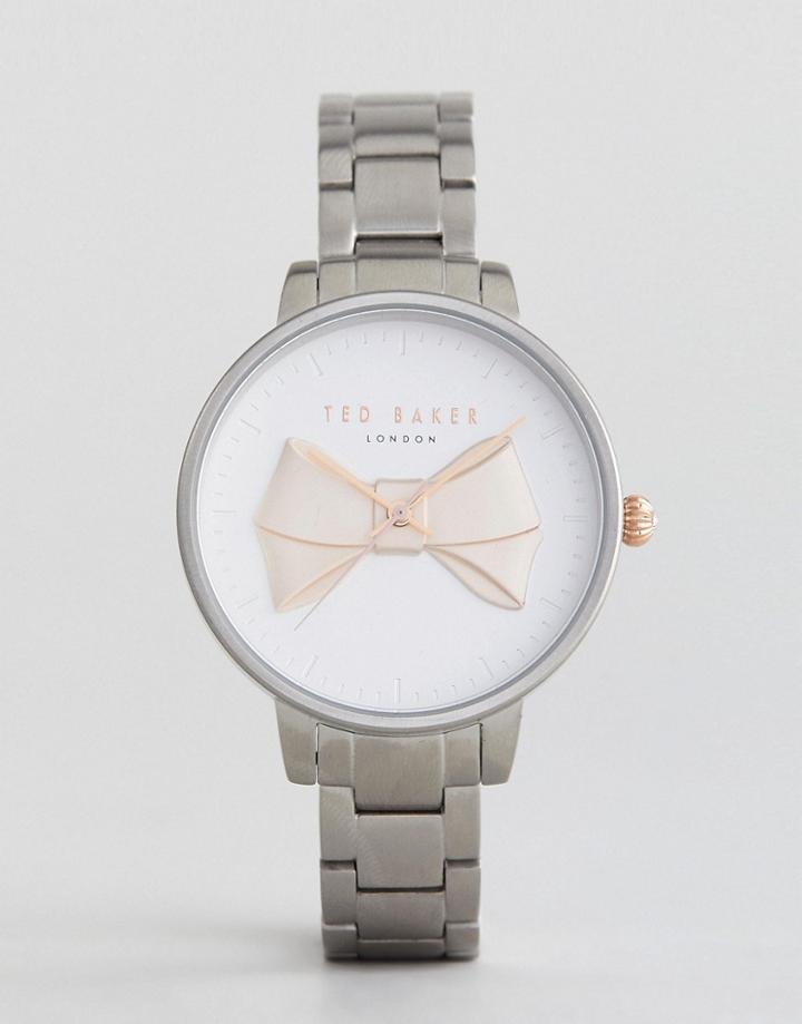 Ted Baker Brook Bow Bracelet Watch In Silver - Silver