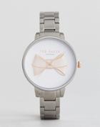 Ted Baker Brook Bow Bracelet Watch In Silver - Silver