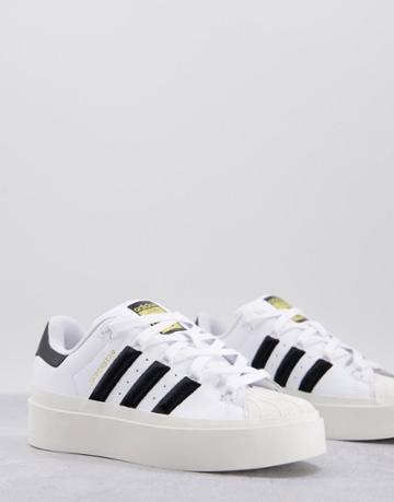 Adidas Originals Superstar Bonega Sneakers With Platform In White