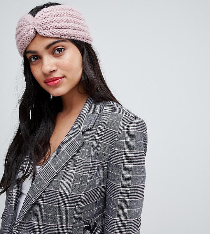 Stitch & Pieces Blush Knitted Headband - Pink