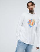 Asos Design Coca Cola Retro Oversized Long Sleeve T-shirt - White