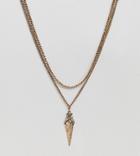 Designb Tribal Pendant & Chain Necklace In 2 Pack Exclusive To Asos - Silver