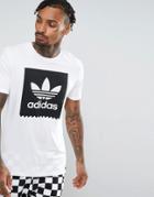 Adidas Skateboarding Solid Blackbird T-shirt In White Br4991 - White