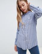 Lee Pocket Striped Shirt - Blue