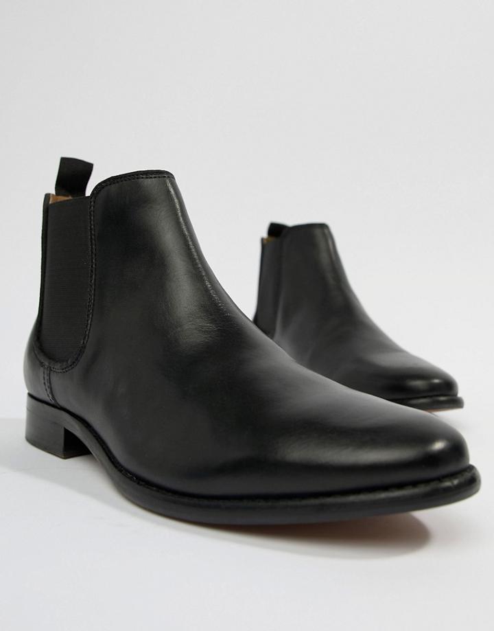 Walk London Harrington Leather Chelsea Boots-black
