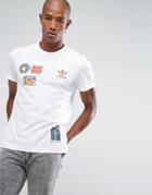 Adidas Originals Seoul Pack Off Placement T-shirt In White Bq7573 - White