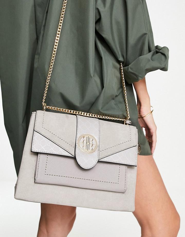 River Island Shoulder Bag In Gray