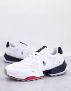 Polo Ralph Lauren Jogger Sneakers In White With Pony Logo