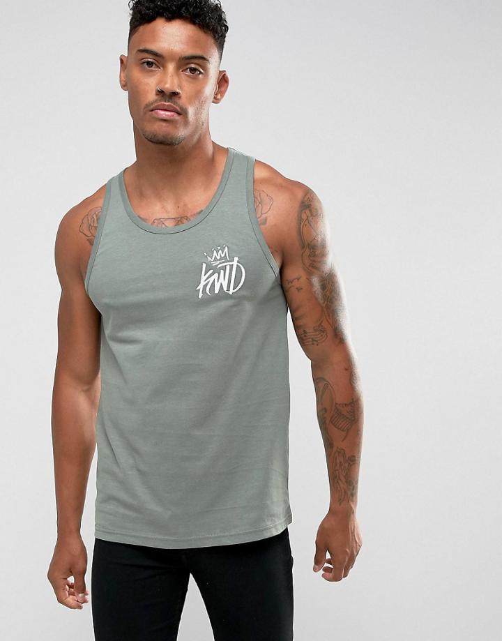 Kings Will Dream Racer Back Tank In Khaki - Green