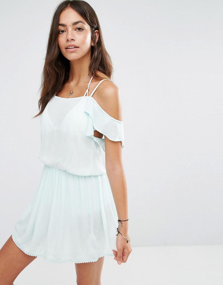 New Look Cold Shoulder Dress - Green