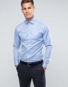 Selected Homme Slim Fit Easy Iron Smart Shirt In Light Blue