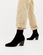 Asos Design Rodeo Western Ankle Boot - Black
