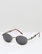 Reclaimed Vintage Inspired Round Sunglasses In Silver - Silver
