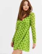 The East Order Minty Clover Print Dress-green