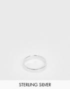 Asos Design Sterling Silver Band Ring In Silver