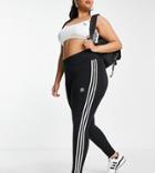 Adidas Originals Plus 3 Stripe Legging In Black