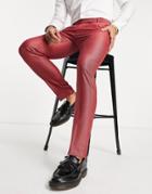 Bolongaro Trevor Super Skinny Suit Pants In Red