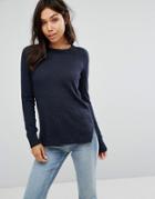 Selected Maia Wool Blend Knit Sweater - Navy