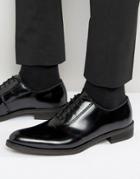 Zign Leather Hi Shine Oxford Shoes - Black