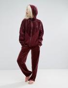 Adidas Originals Velvet Vibes Wide Leg Pants - Red