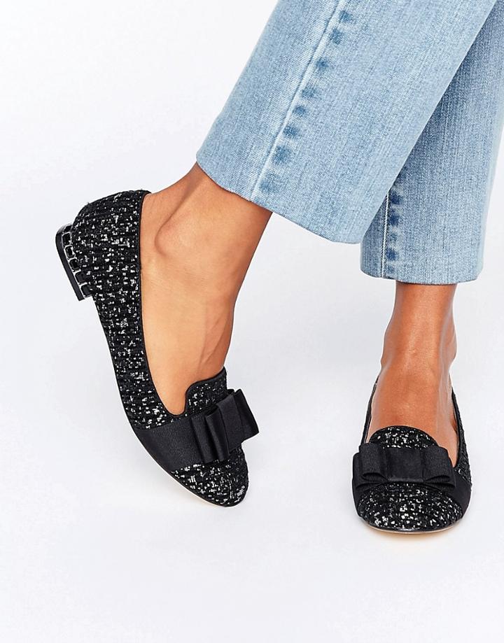 Miss Kg Gerry Bow Slipper Shoes - Black