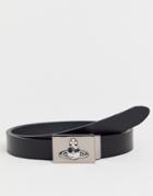 Vivienne Westwood Square Buckle Belt In Black - Black